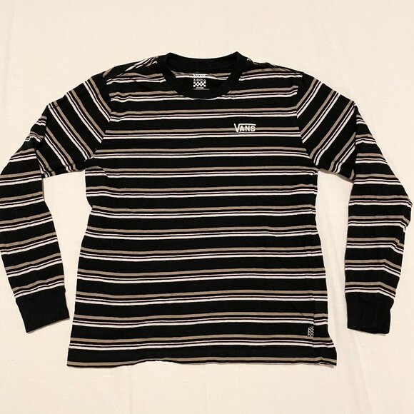 Vans Monochrome Striped Long Sleeve Tee - Picture 1 of 16
